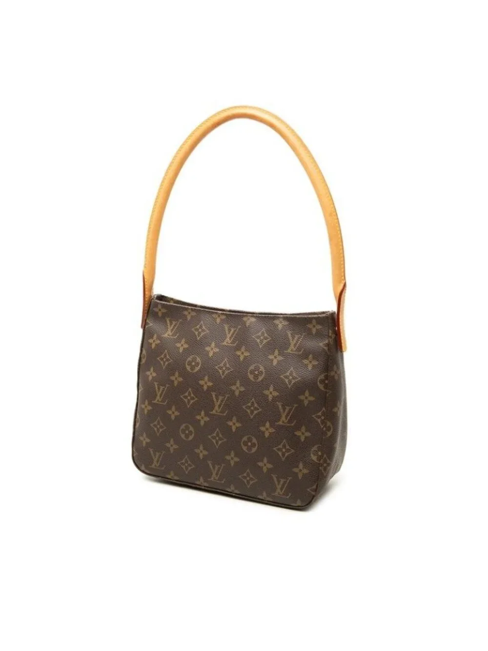 Louis Vuitton Monogram Looping MM Shoulder Bag Brown Leather